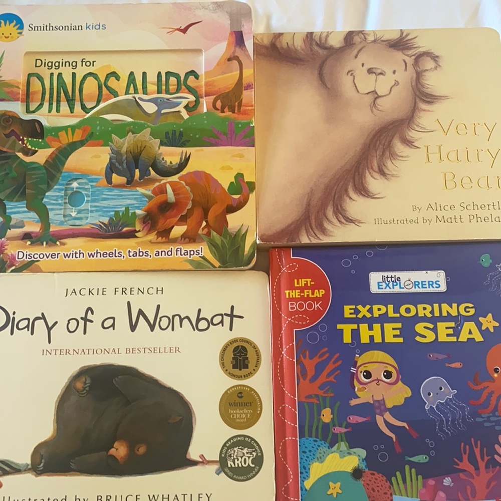 Four hard cover picture readers